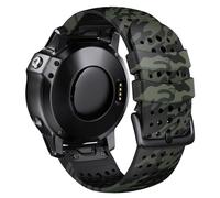 GANYUU Para Garmin Fenix 8X Fenix 7X Correa deportiva de silicona para reloj Correa de repuesto de 26 mm para Fenix 6X/6X Pro/5X Plus/Tactix 7 Pro/Enduro 2/Fenix 3/Descent Mk2(Camo army green)