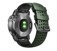 GANYUU Para Garmin Fenix 8X Fenix 7X Correa deportiva de silicona para reloj Correa de repuesto de 26 mm para Fenix 6X/6X Pro/5X Plus/Tactix 7 Pro/Enduro 2/Fenix 3/Descent Mk2(Army-black)