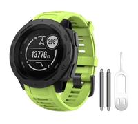 GANYUU Para Garmin Instinct Band, correa de reloj de repuesto de silicona suave Compatible con Instinct 2/Solar/Tactical WatchBand(Green)