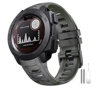 GANYUU Para Garmin Instinct Band, correa de reloj de repuesto de silicona suave Compatible con Instinct 2/Solar/Tactical WatchBand(Camo army green)