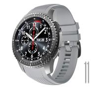 GANYUU Para Gear S3 Frontier Band sin huecos, correa de repuesto de silicona para Gear S3 Frontier/Gear S3 Classic/Galaxy Watch correa de reloj de 46mm(Dark gray)