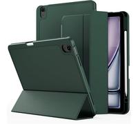 GANYUU Para iPad Mini7 Mini6 Funda protectora Funda para tableta con ranura para bolígrafo(Dark green,Mini 7)