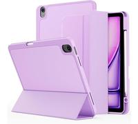 GANYUU Para iPad Mini7 Mini6 Funda protectora Funda para tableta con ranura para bolígrafo(Light purple,Mini 7)