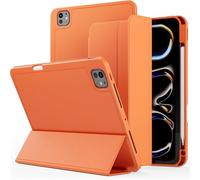 GANYUU Para iPad Mini7 Mini6 Funda protectora Funda para tableta con ranura para bolígrafo(Orange,Mini 7)