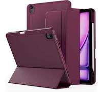 GANYUU Para iPad Mini7 Mini6 Funda protectora Funda para tableta con ranura para bolígrafo(Wine red,Mini 7)