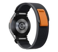 GANYUU Para Samsung Galaxy Watch 7 6 5 4 44mm 40mm/FE/5 Pro 45mm Correa de nailon pulsera Watch6 Correa clásica 47mm 43mm(Black Gray,Watch 5 40mm)
