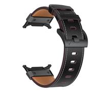GANYUU Para Samsung Galaxy Watch Ultra Correa 47mm Accesorios pulsera deportiva de cuero de vaca para Galaxy Watch 7 Ultra correas de reloj(Black)