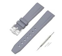 GANYUU Para Swatch X Omega Moonswatch para Seamaster 300 interfaz curva hombres mujeres calidad reemplazar correa de reloj 20mm(Dark grey)