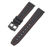 GANYUU Para Swatch X Omega Moonswatch para Seamaster 300 interfaz curva hombres mujeres calidad reemplazar correa de reloj 20mm(Orange line)