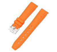 GANYUU Para Swatch X Omega Moonswatch para Seamaster 300 interfaz curva hombres mujeres calidad reemplazar correa de reloj 20mm(Orange orange)
