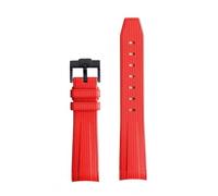 GANYUU Para Swatch X Omega Moonswatch para Seamaster 300 interfaz curva hombres mujeres calidad reemplazar correa de reloj 20mm(Red black)