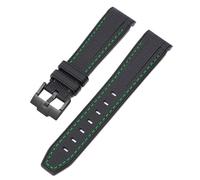 GANYUU Para Swatch X Omega Moonswatch para Seamaster 300 interfaz curva hombres mujeres calidad reemplazar correa de reloj 20mm(Green line)