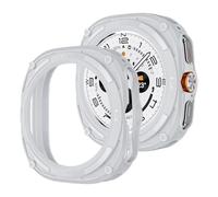 GANYUU Protector de pantalla para Samsung Galaxy Watch Ultra, funda de 47mm, accesorios, marco de PC duro, parachoques protector para Galaxy Watch Ultra(White)