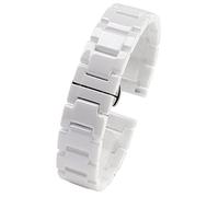 GANYUU Pulsera de cerámica para mujer y hombre, combinación de acero inoxidable, 12, 14, 15, 16, 18, 20, 22 mm, correa de reloj de pulsera de moda, 14mm, Ágata