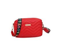 GANYUU Rilibegan - Bolsa bordada para cámara, material de poliuretano, casual, pequeña, cuadrada, versátil, con correa de hombro impresa, Red, Talla única