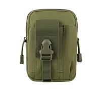 GANYUU Riñonera impermeable para hombre al aire libre, táctica, militar, deportiva, caza, nailon, para teléfono móvil, herramientas de viaje, Verde militar, Talla única