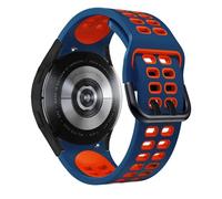 GANYUU Silicone Band For Samsung Watch 4 5 6 44mm 40mm classic 47mm 46mm 43mm 42mm Sport Bracelet for Galaxy Watch 5 pro 45mm strap(Dark blue red)