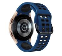 GANYUU Silicone Band For Samsung Watch 4 5 6 44mm 40mm classic 47mm 46mm 43mm 42mm Sport Bracelet for Galaxy Watch 5 pro 45mm strap(Dark blue black)