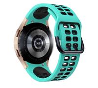 GANYUU Silicone Band For Samsung Watch 4 5 6 44mm 40mm classic 47mm 46mm 43mm 42mm Sport Bracelet for Galaxy Watch 5 pro 45mm strap(Mint green black)