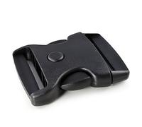 Ganzoo cierres de clip XXXL de plástico negro, 3 unidades con botón de seguridad y cierre rápido, para paracord, cuerda y cordón, para correas, arneses, mochilas y manualidades, tamaño 88 mm x 60 mm