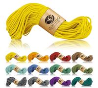 Ganzoo Cuerda Paracord 350 Tipo 1 30 m 2,5 mm, Amarillo, Funda de Nylon/poliéster con núcleo 100% Nylon, cordón para Exterior, Camping, Supervivencia, Pulsera DIY, takelado, Collar y Correa de Perro