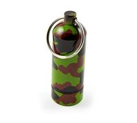 Ganzoo juego 2 pastilleros llavero, cápsula de aluminio impermeable para viaje, cierre roscado con junta, acabado camuflaje, 55 mm alto, 20 mm diámetro, para medicación, efectivo y notas