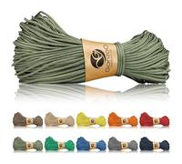 Ganzoo Paracord 125 Cordel Trenzado 1 mm para remates y takelado, Nailon/Poliester, Armygreen, 1 nucleo, Carga Rotura 60 kg 125 LB, para Pulseras, Nudos, Collar y Correa de Perro, Camping Outdoor