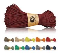 Ganzoo Paracord 125 cordino 1 mm Trenzado Nylon poliéster Rojo Vino, Cuerda de Aparejo para Nudos Finos, takelaje y Manualidades, Pulsera, Llavero, Grip de Mango, Camping, Collar y Correa de Perro