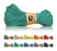 Ganzoo Paracord 125 Cuerda de Aparejo 1 mm Turquesa, Nylon/Poliester con 1 filamento Interior, 60 kg 125 lbs, para Nudos y takelado preciso, Pulseras, Accesorios de Perro, Camping y Survival