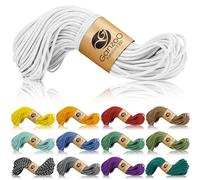 Ganzoo Paracord 350 Cuerda Blanca 2,5 mm, Tipo 1, 30 m, Nylon y poliéster con Alma 100% Nylon, cordón Resistente para Pulsera, Collar de Perro, Correa, Nudos Marineros, Camping y Outdoor