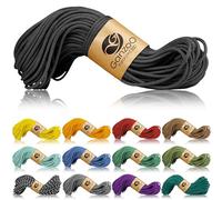 Ganzoo Paracord 350 Cuerda Exterior 2,5 mm Tipo 1, Negro, 30 m, Funda Resistente de Nailon/poliéster y núcleo de Nailon, para Nudos, Pulsera Supervivencia, Camping, takelado, Collar y Correa de Perro