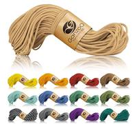 Ganzoo Paracord 350 Tipo 1, Cordel 2,5 mm 30 m, Marron Claro, Funda Nylon/Poliester con nucleo 100% Nylon, para Nudos y Trenzado, Camping, Supervivencia, Pulseras, llaveros, Collar y Correa de Perro