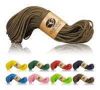Ganzoo Paracord 350 Tipo 1 Cuerda 2,5 mm, 30 m, marrón, Funda de Nylon poliéster con núcleo 100% Nylon, cordón Resistente para Outdoor, Supervivencia, Camping, Pulseras, Nudos y Trenzado