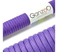 Ganzoo Paracord 550 3 m, Cuerda 4 mm Tipo 3 con 7 hebras Interiores, Funda y nucleo Poliester Nylon, Resistente al desgarro y al Color, no toxica, Lavable, para Manualidades y Campo, Violeta Lila