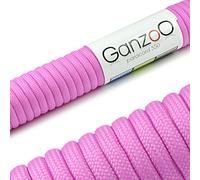 Ganzoo Paracord 550, Cuerda 4 mm 30 m, Rosa Pink2, Tipo 3 con 7 Hilos Interiores y Funda poliéster/Nylon, Resistente al desgarro, Ligera, Lavable y no tóxica, Rotura 250 kg/550 LB, Outdoor Multiusos