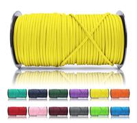 Ganzoo Paracord 550 Cuerda 4 mm Tipo 3 en Amarillo, 100 m, 7 Hilos Interiores, núcleo y Funda poliéster/Nylon, para tensores de Tienda, rutas Senderismo, Pulseras, llaveros y Bricolaje