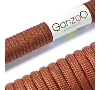 Ganzoo Paracord 550, Cuerda de 4 mm, 3 Metros, Poliéster, Tipo 3-7 Hilos Interiores, Correa de Perro Collar Pulsera, Camping Supervivencia y Cuerda Multiusos para Exteriores, marrón Oscuro