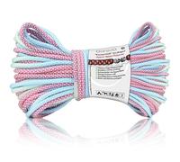 Ganzoo Paracord 550 Cuerda Tipo 3 para amarres, 30 m 4 mm, Nylon/poliéster con 7 Hilos Interiores, arcoíris Diamante Pastel, Color Diamante Magenta-Azul, para Nudos, sujeción y Fijaciones