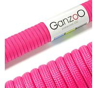 Ganzoo Paracord 550 Tipo 3 4 mm Magenta 30 m, 7 Hilos Interiores con Funda poliéster/Nylon, Resistencia 250 kg 550 lbs, Cuerda Multiusos para Nudos, Collar Perro, Supervivencia y Exterior