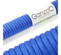 Ganzoo Paracord 550 Tipo 3, 4 mm x 3 m, Funda poliéster/Nylon con 7 hebras internas, Azul Real, cordón Multiuso para Manualidades, Nudos y Uso en Exterior