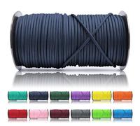 Ganzoo Paracord 550 Tipo 3, Cuerda 4 mm x 100 m, Funda poliéster/Nylon, núcleo con 7 Hilos Interiores, Carga de Rotura 250 kg 550 lbs, Color Navy Blue Azul Marino, para Nudos, amarres y Trenzado