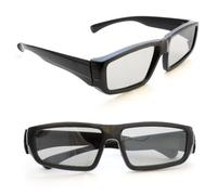 Ganzoo Set 2 Gafas 3D pasivas Negras, Lentes con polarización Circular para Sistemas 3D pasivos, TV Compatible y Cine RealD, también PC si la Salida es pasiva, Montura plástico Plegable, 15 cm, 20 g