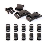Ganzoo Set of 10Ã‚ 3/8Ã‚ Inch Click-release Catches / Buckle Clips (Click Buckle) made of Plastic for Paracord Bracelets, Cords etc., 29Ã‚ mm x 15Ã‚ mm, Colour: Black by Ganzoo