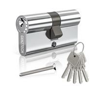 GANZTECH 30/30(60mm) cerradura de barril de puerta de Cromado, llave con 5 llaves estándar, cerradura de cilindro europeo de Aleación de aluminio, aplicar compuestas y UPVC puerta