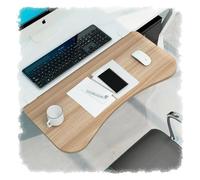 GAOAZHEN Bandeja para Teclado bajo el Escritorio, Extensor de Escritorio con Abrazadera, reposabrazos para Teclado de computadora de Montaje en Mesa, para Escritorio de pie (Nogal, 75 cm)