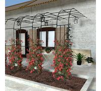 GAOBINGB Enrejado de Arco de jardín para Plantas trepadoras, pérgola de Metal y PE para Bodas, Soporte de Rosas Negras, decoración de Patio y jardín, Eventos al Aire Libre y decoración