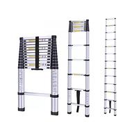 GAOBINGB Escalera telescópica Extensible de 1.4 m, Ligera, de Aluminio, para Uso en casa, azotea, Autocaravana, ático, Interior y Exterior, Capacidad de Carga de 150 kg,