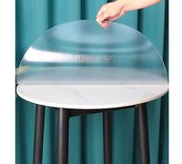 GAOBINGB Mantel Redondo de PVC Transparente Esmerilado, con película Protectora, Grosor de 2 mm, Inodoro y Antibacteriano, con Borde Biselado de 65°, excelente protección para la Mesa (diámetro de 19