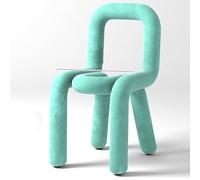 GAOBINGB Sillas modernas y creativas sin brazos, silla de terciopelo para sala de estar, sillas laterales de franela, silla de comedor colorida, silla de lectura para dormitorio, oficina, comedor