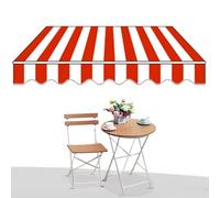 GAOBINGB Toldo retráctil Manual de 2 x 1,5 m, 3 x 2,5 m, 4 x 3 m y 5 x 3 m, con Accesorios y manivela, Resistente a los Rayos UV y al Agua, para jardín, Patio, balcón y Uso Comercial.